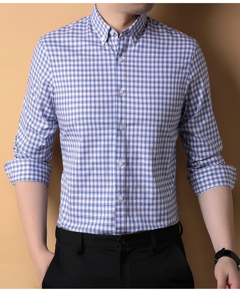 Premium Cotton Checkered Slim Shirt