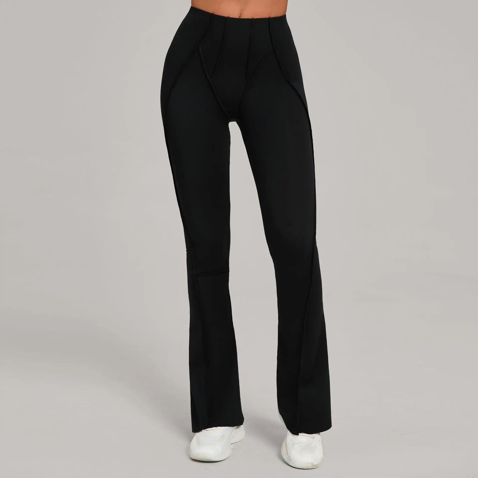 Gym Workout Women's Wide-Leg Tight-Fitting Hip-Lifting Yoga Flared Pants Dance High-Waist Flared Casual Outdoors Sports Trousers