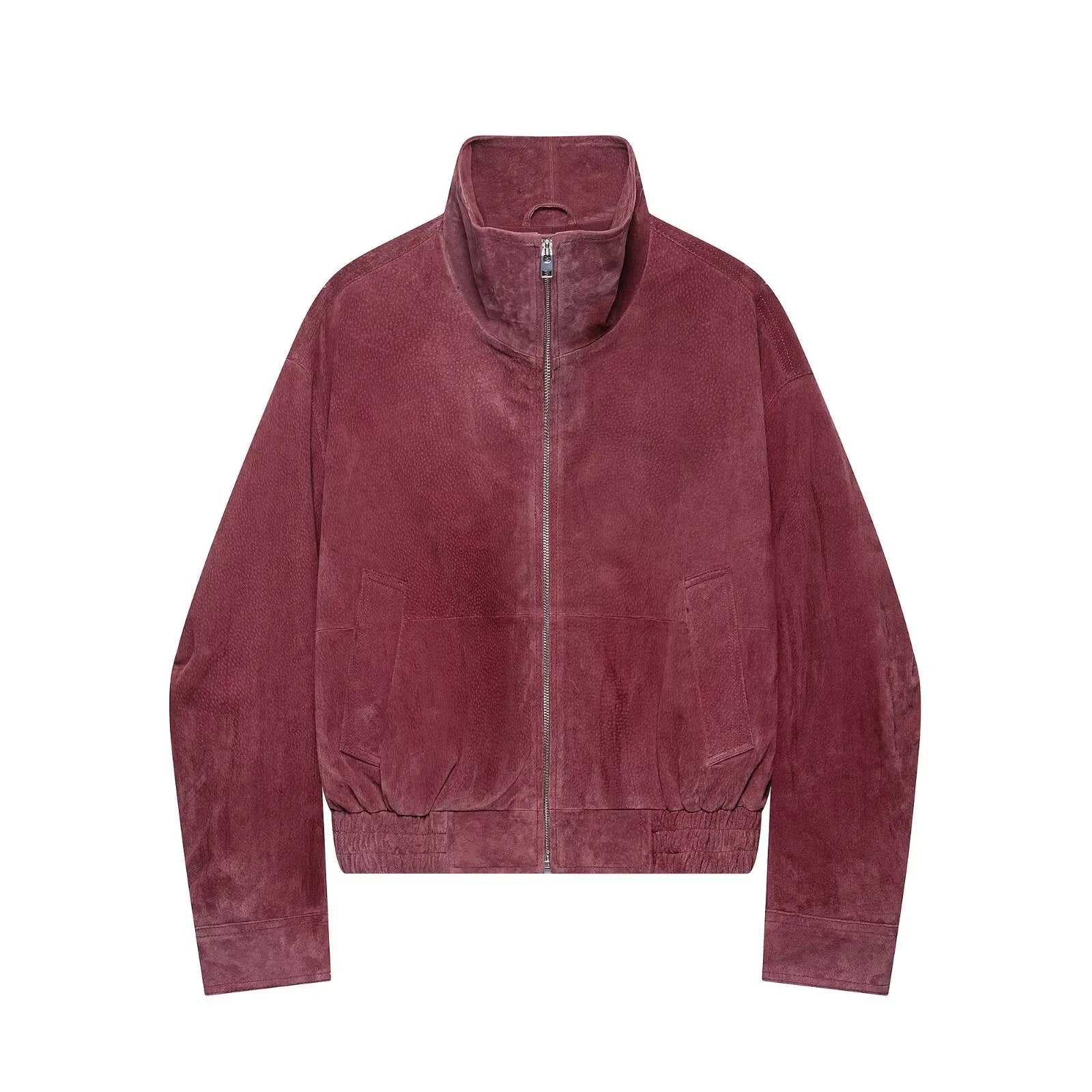 Women's Jacket 2026 Autumn New Fashion Versatile Stand Collar Short Zipper Polyester Long Sleeve Biker Jacket