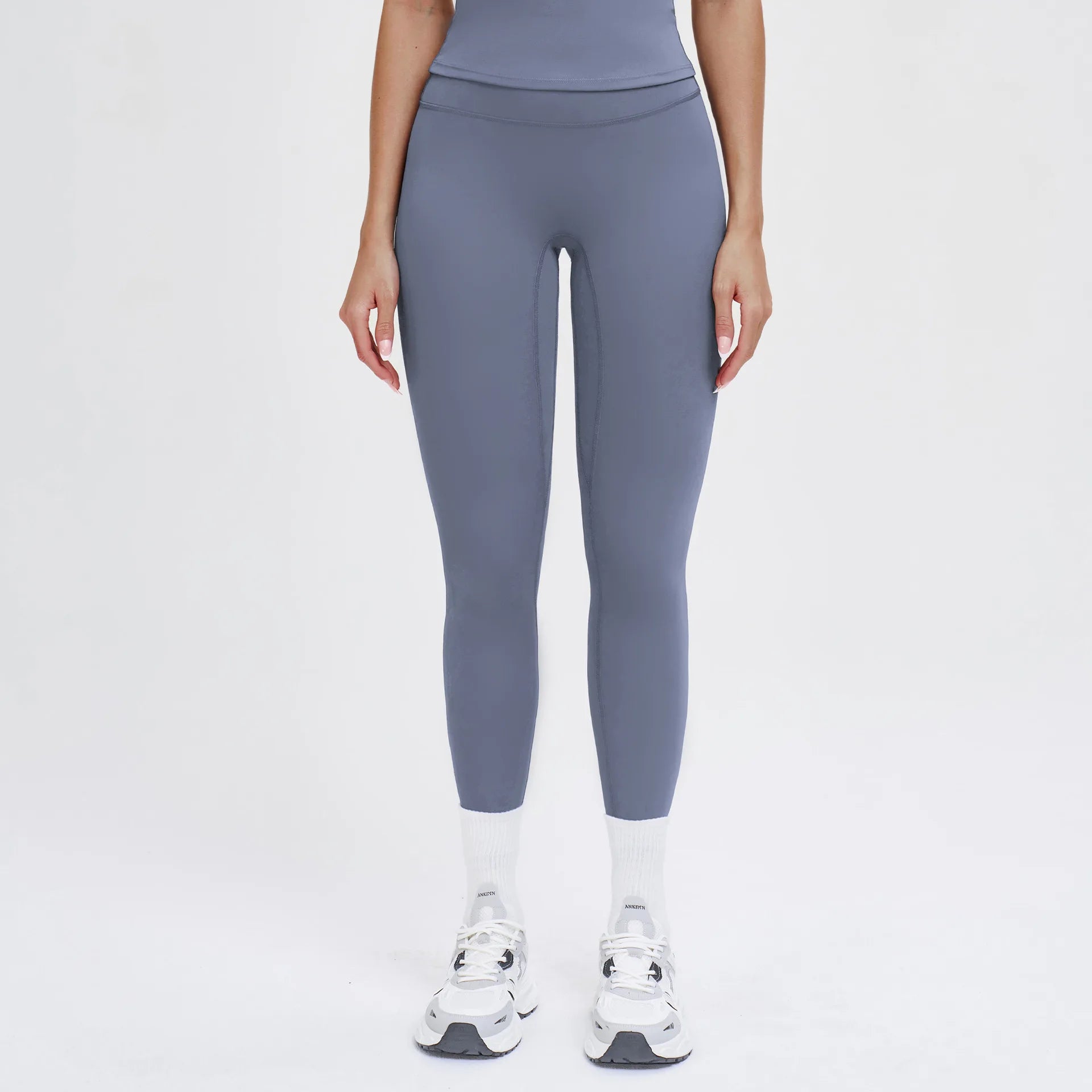 Fitness Leggings High Rise Hip Lift Brushed Soft Material For Ladies Outdoor Elastic Slim Fit Outer Wear Sports Tight Pants