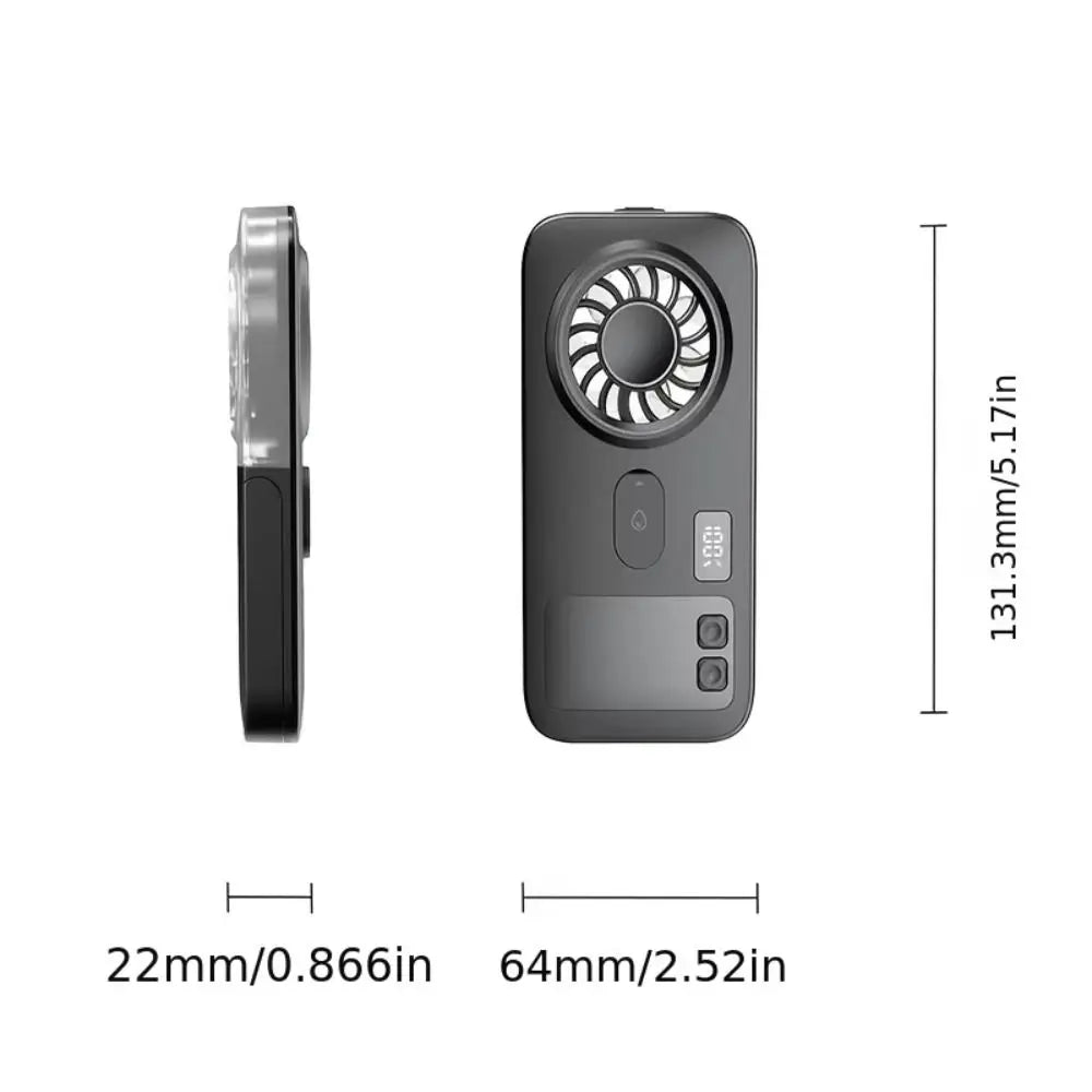 Mini Size Handheld Mist Fan USB Powered Compact Design Portable Mist Fan Moisturizing Function Mist Sprayer USB Rechargeable Fan