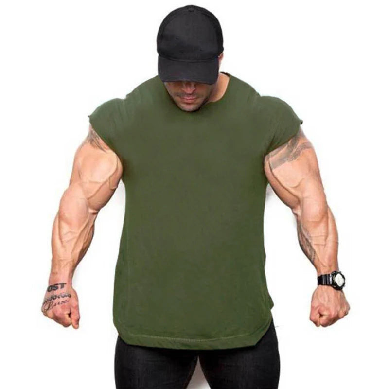Mens Tank Tops Shirt Gym Tank Top Fitness Clothing Vest Sleeveless Cotton Man Canotte Bodybuilding Ropa Hombre Man Clothes Wear