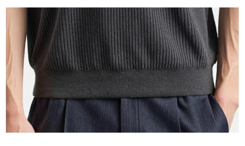 Knitted Smart Casual Tee Men