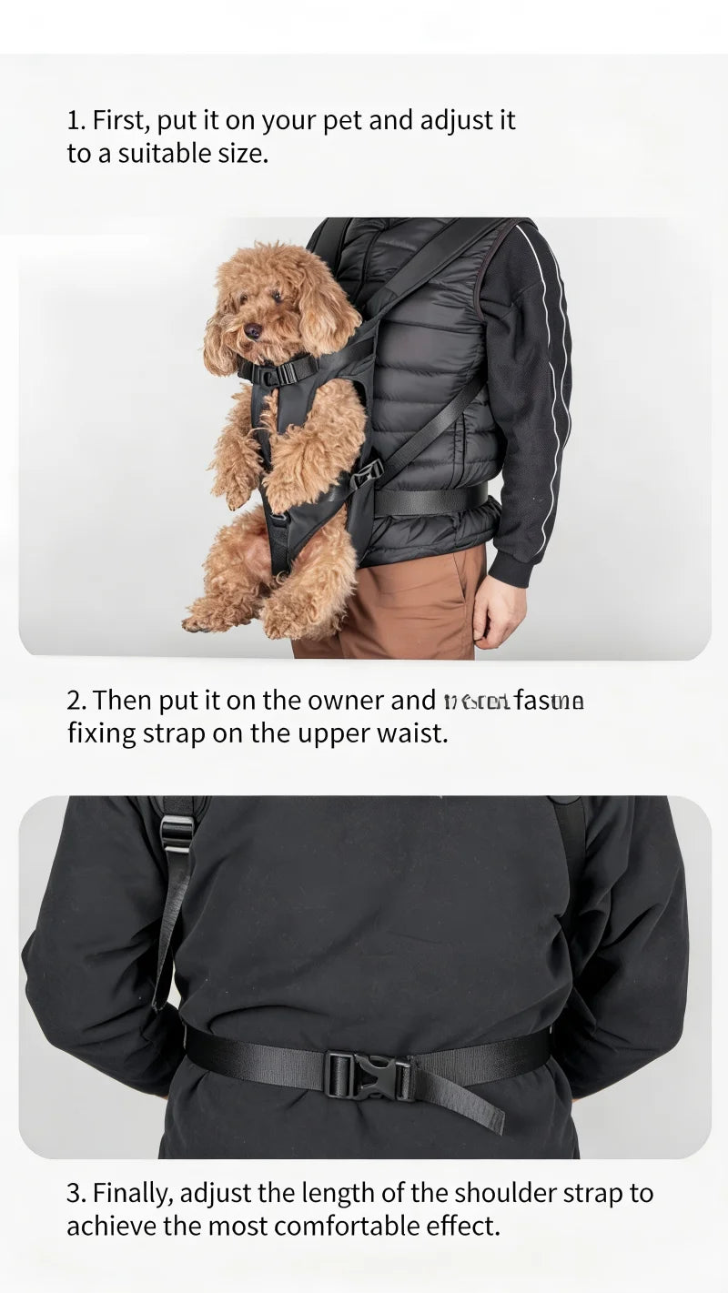 Pet Bag Outdoors Carrying Front-Hugging Large Dog Backpack Convenient Carrying Bag