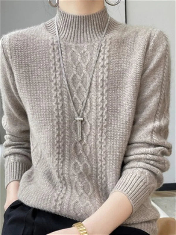 Half High Neck Knit Pullover
