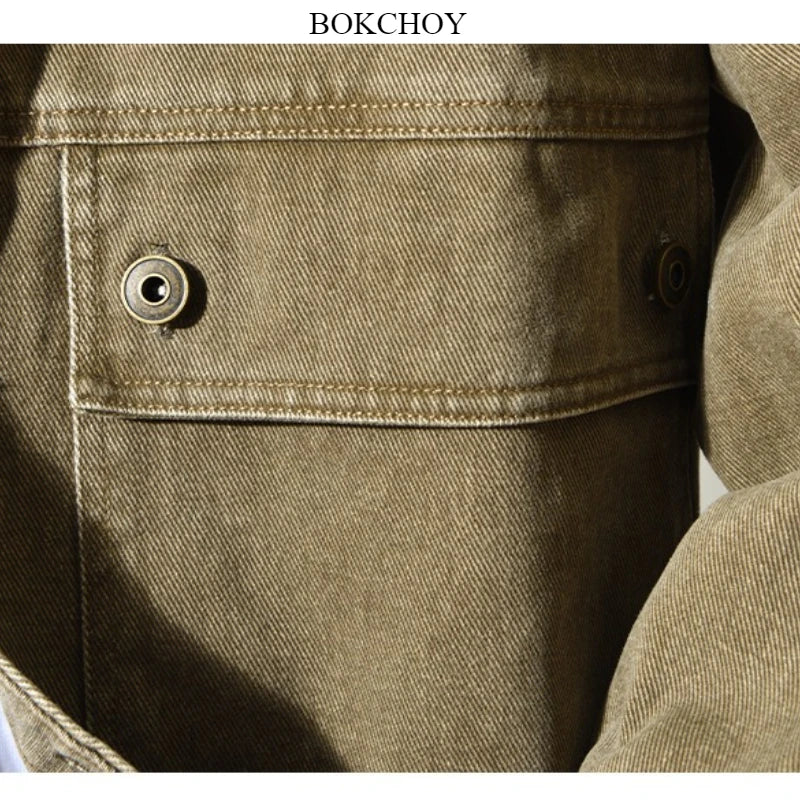 Vintage Cotton Cargo Shirt Jacket