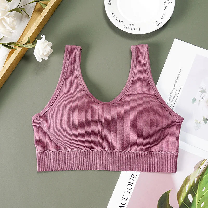 Sport Bra Breathable Inner and Outer Wear Vest Women Athletic Undergarment Gather Sports Underwear Quick Dry Workout Top