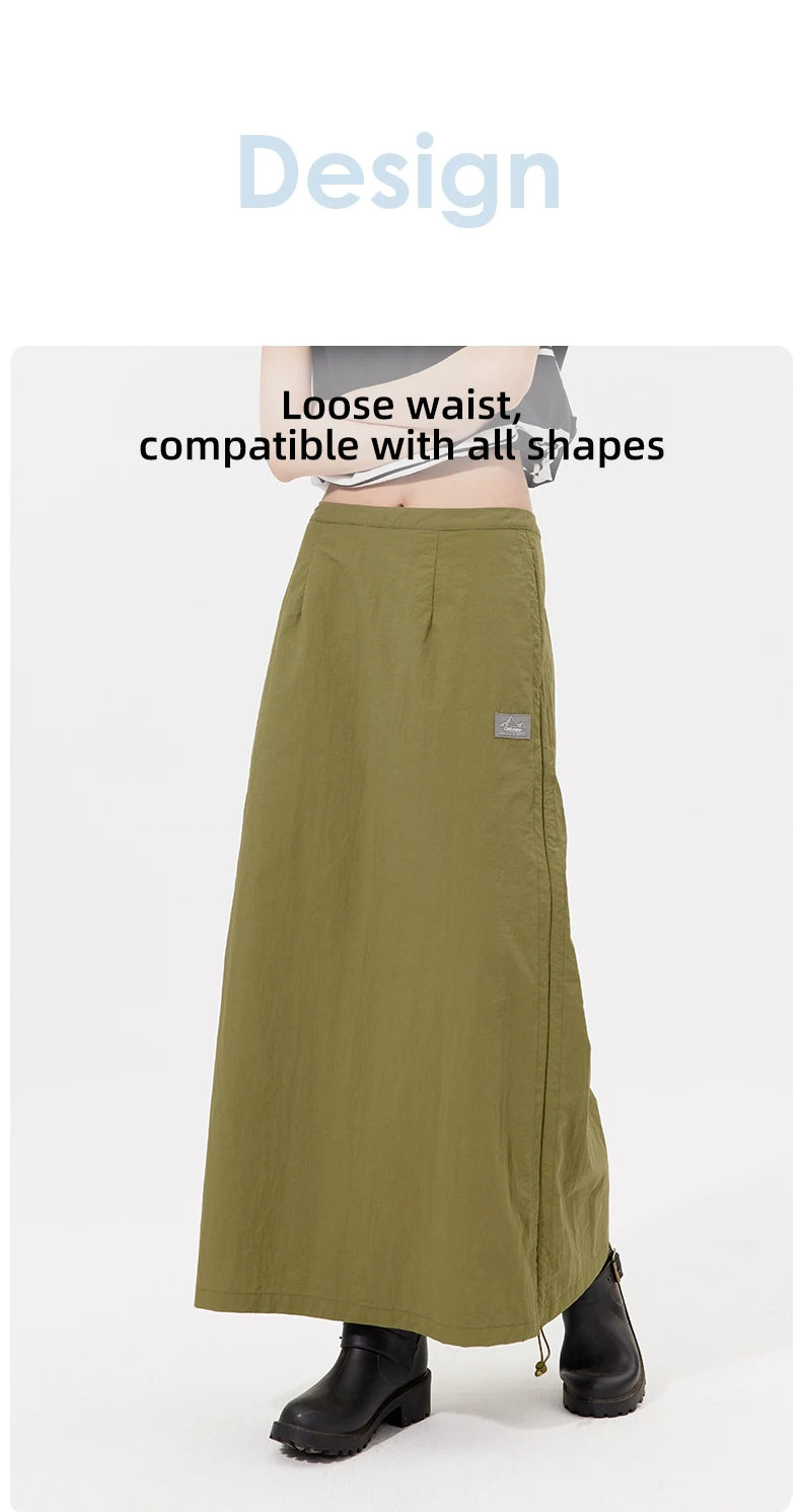 OhSunny Anti-UV Cargo Long Skirt with Adjustable Hem