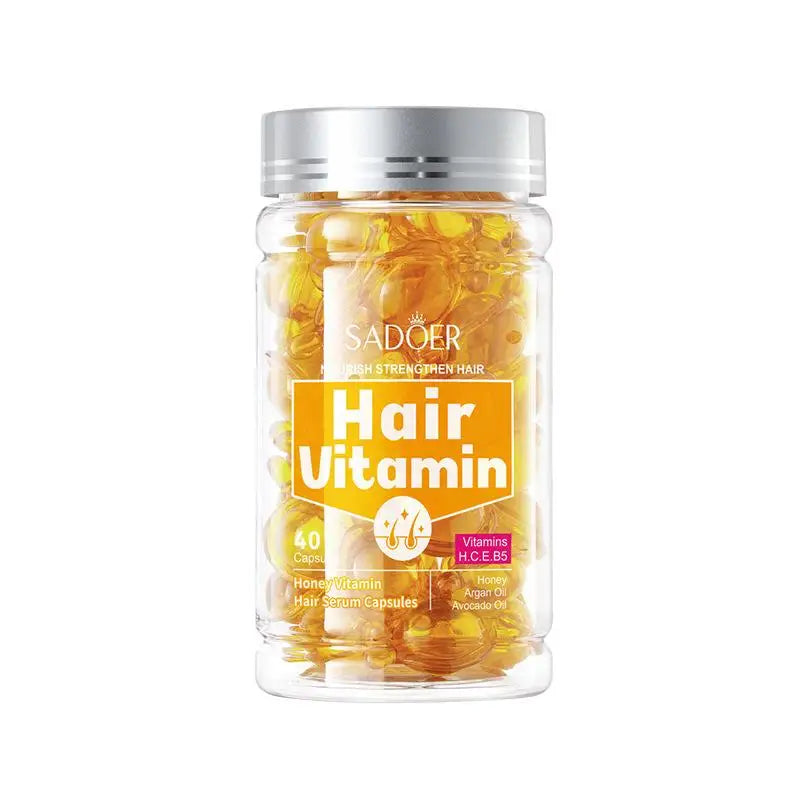 Hair Care Essence Capsules Bee-Infused For Women & Men Hair Care Oil Smooth Repair Damaged Hair Treatment Serum,Vitamin A,E,H,B5