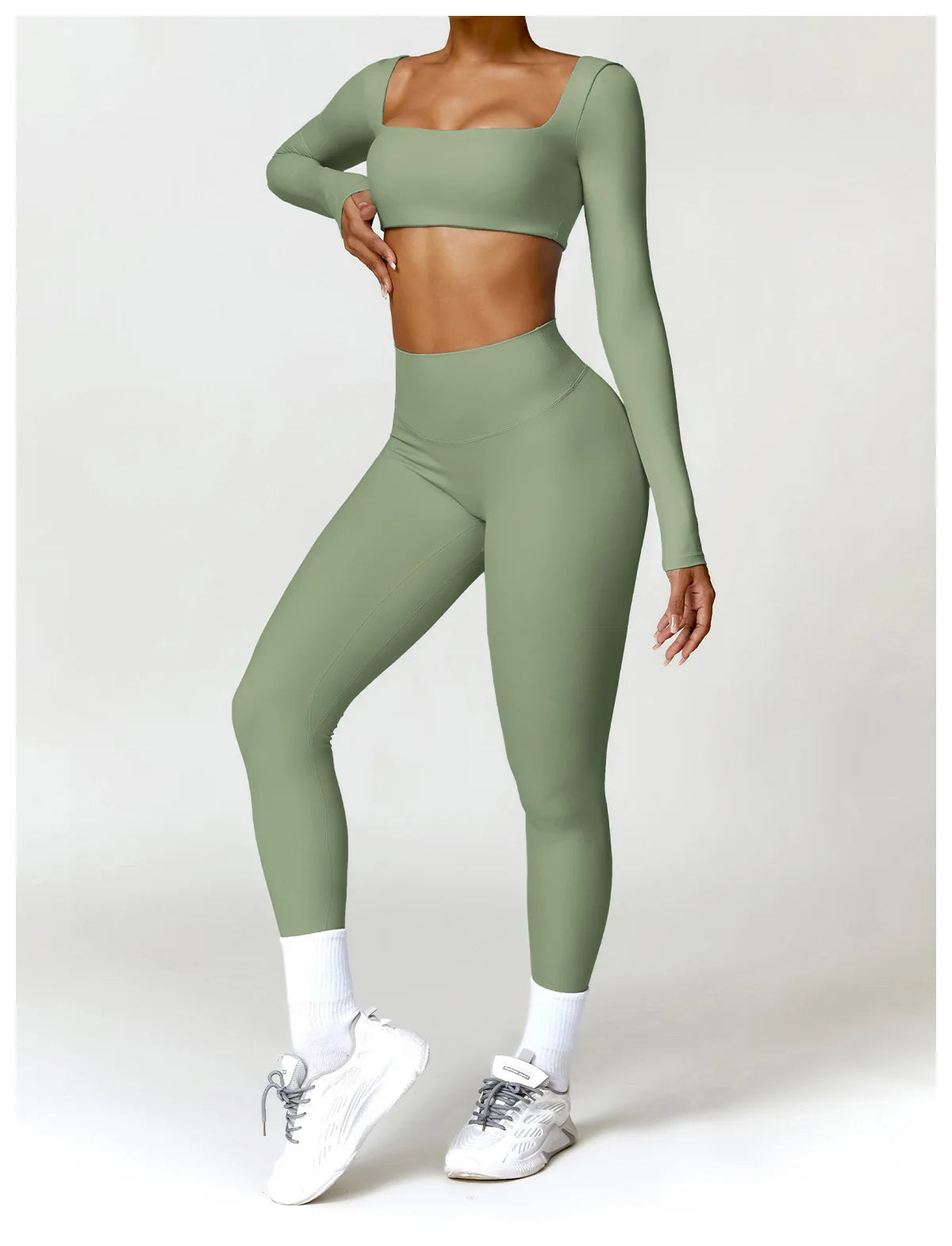 Summer 2PCS Yoga Suit Sports Set Women Quick-Dry Gym Set Women Tracksuit Running Workout Long Sleeve Sports Shirt Yoga Clothing