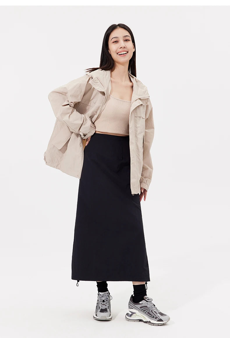 OhSunny Anti-UV Cargo Long Skirt with Adjustable Hem