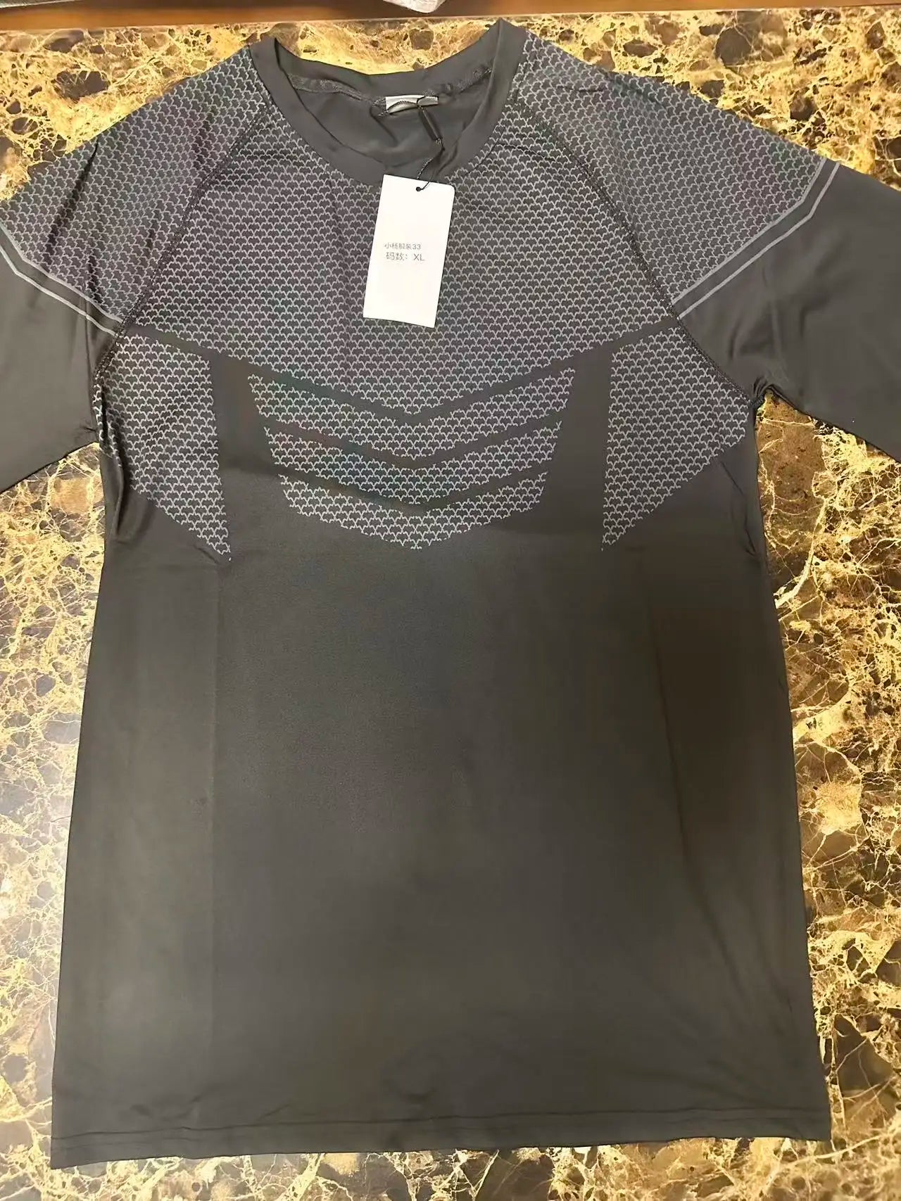 Men's Gym T-Shirt Workout & Training Fitness Short Sleeve Slim Fit O-Neck Athletic Baselayer Tees Tops Sport Clothing