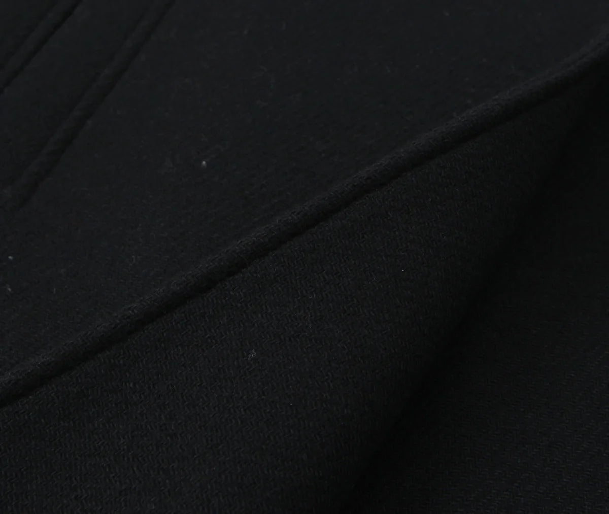 Retro Black Wool Long Coat
