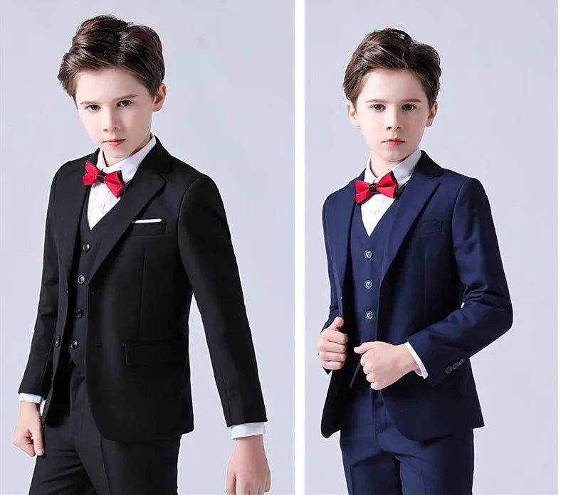 Formal Kids Plaid Tuxedo Suit