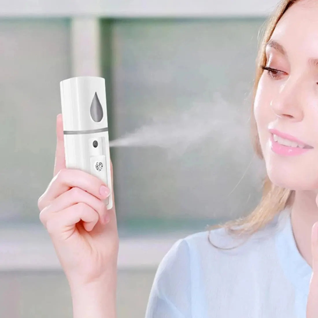 Nano Facial Mister Portable Mist Sprayer with Mirror Mini Cool Mist Spray for Skin Care Facial Body Moisturized