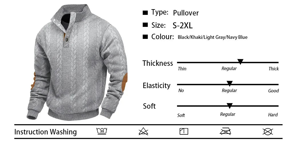Stand Collar Knit Pullover