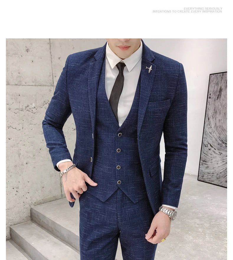 Refined Slim Wedding Suit Set