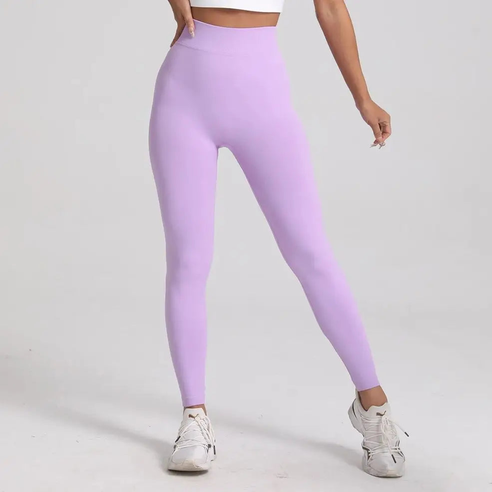 New Women V Back Athletic Leggings Fitness Exercise Yoga Gym Tights Workout Scrunch Butt Lifting Training Pants