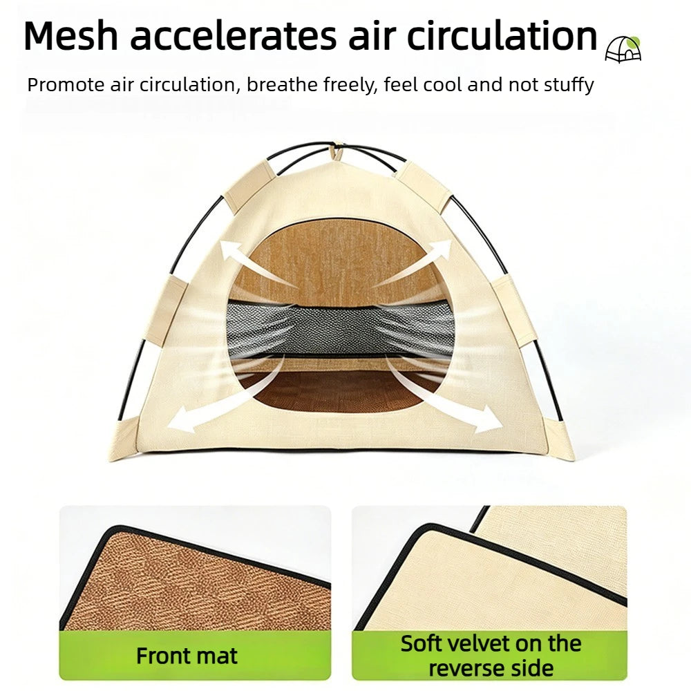 Pet Tent Bed Cats House Supplies Products Accessories Warm Cushions Furniture Sofa Basket Beds Winter Clamshell Kitten Tents Cat