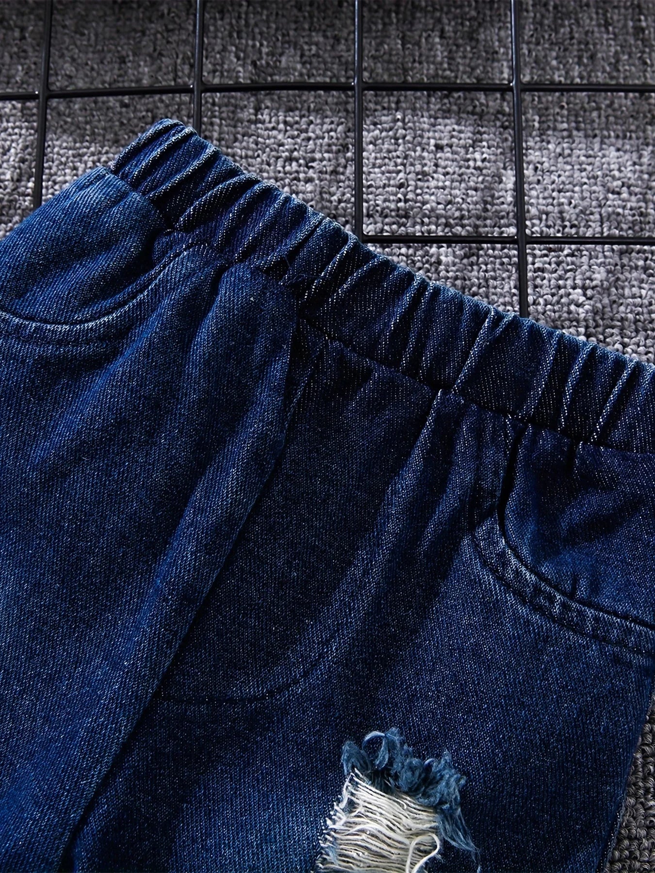 Tartan Polo Denim Outfit Set