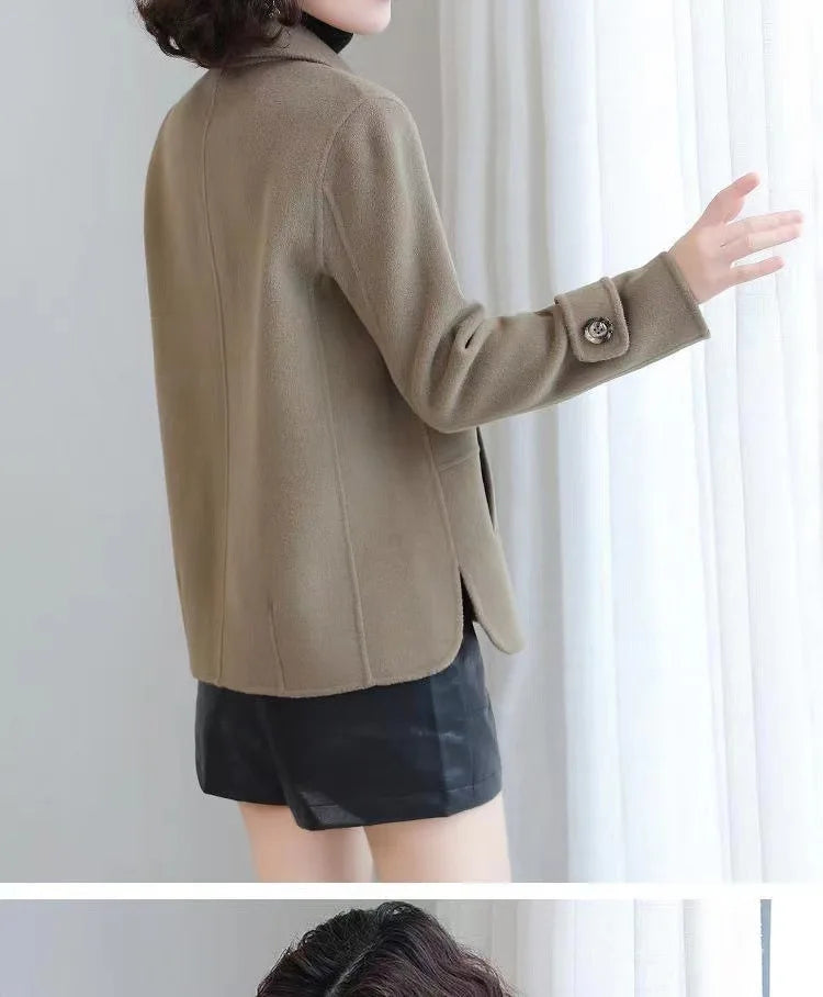 Short Woolen Casual Autumn Coat