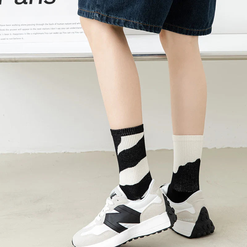Asymmetrical Street Style Crew Socks