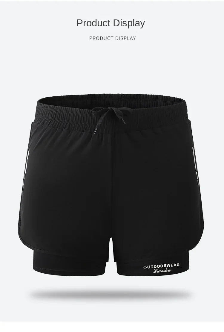 Men's Swim Trunks Quick Dry Athletic Shorts with Compression Liner for Beach Pool Running Gym