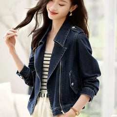 Women's Cowboy Coat Spring Summer Self Cultivation Versatile Ladies Denim Jacket Fashion Comfortable Lady Blazer Outerwear