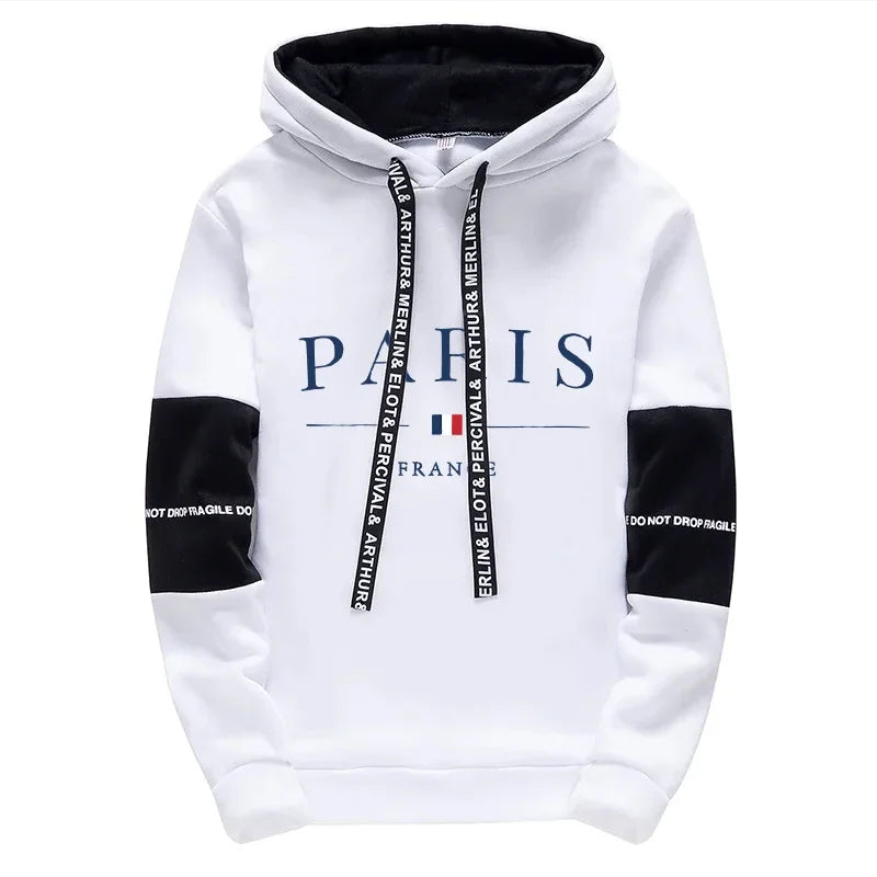 Men's Tracksuit 2 Pcs Sets Print Casual Hooded Sweatshirts Outdoors Sports Jogging Clothing Classic Fashion Single Hoodie Pants