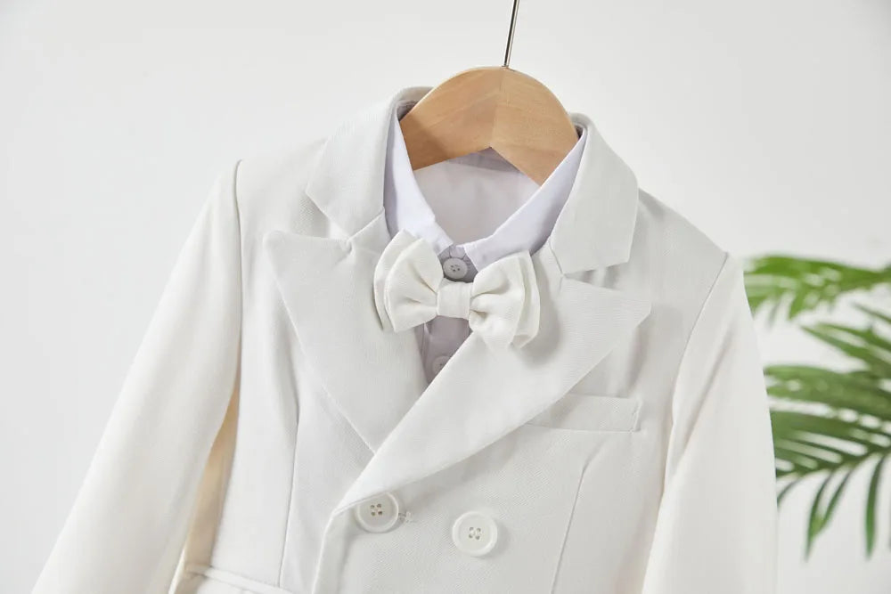 White Formal Boys Blazer Set