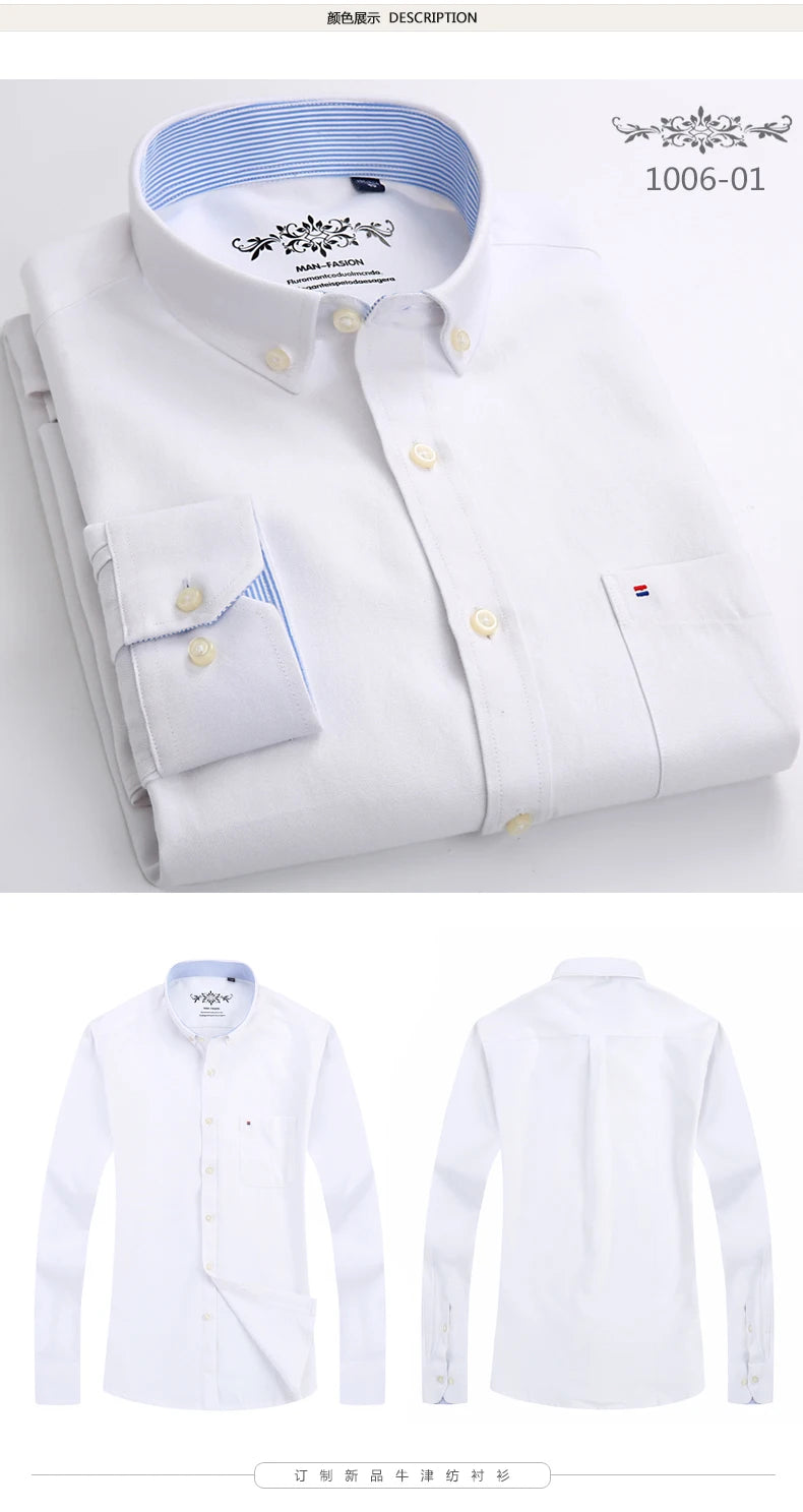 Slim Striped Office Shirt Men