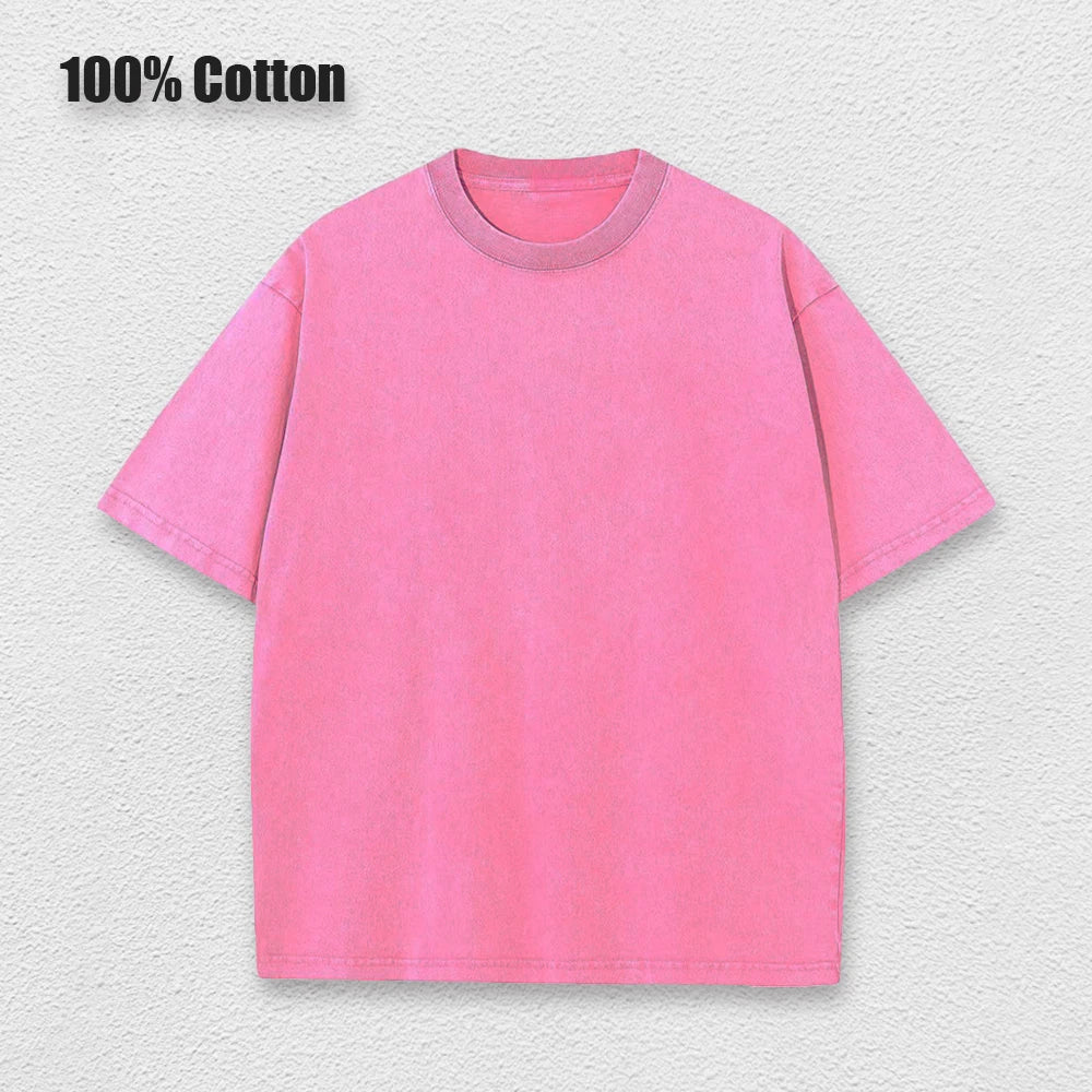Vintage Washed T-shirts 100% Cotton Gym Muscle Rat Print Crew Neck Tshirts Casual Goth Hip Hop Streetwear Women Men Summer Tee
