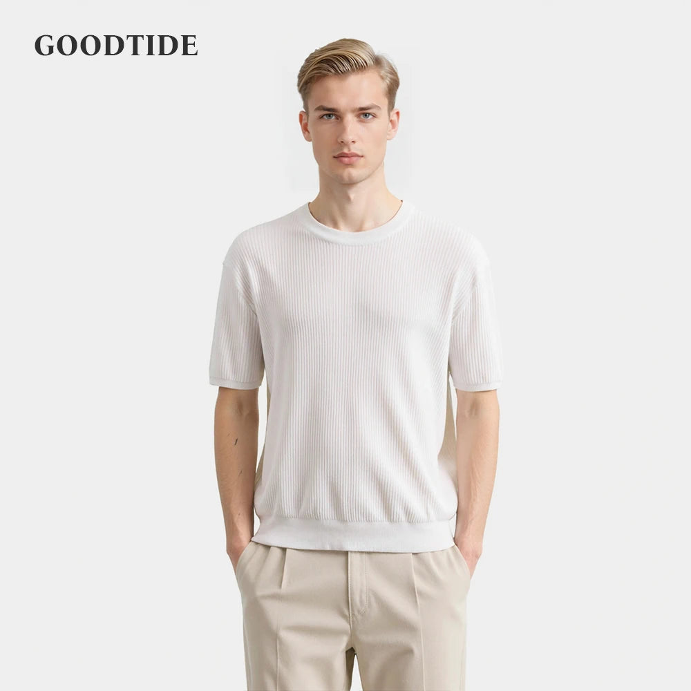 Knitted Smart Casual Tee Men