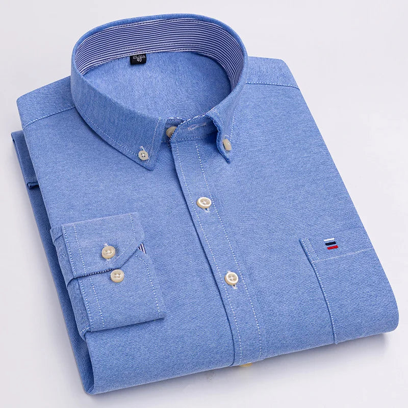 Oxford Striped Cotton Casual Shirt