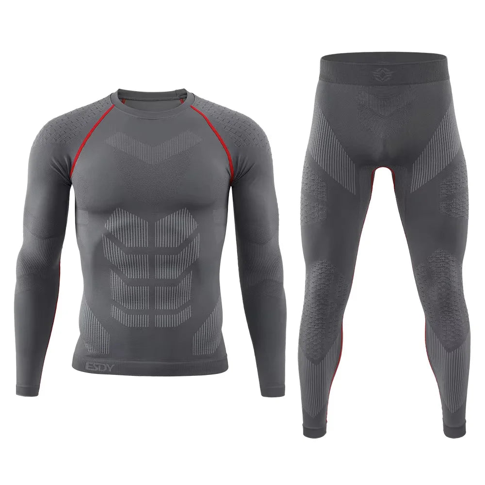 Men Sports Tactical Underwear Sets Fitness Running Tracksuits Breathable Quick Drying Clothing Sweatwicking Sports Clothing