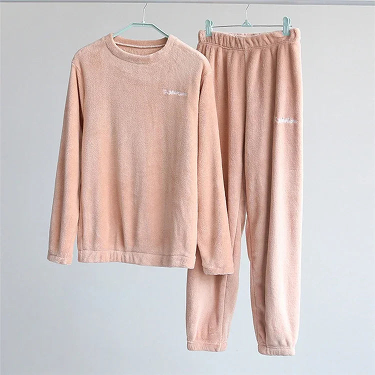 Thick Coral Fleece Pajama Set