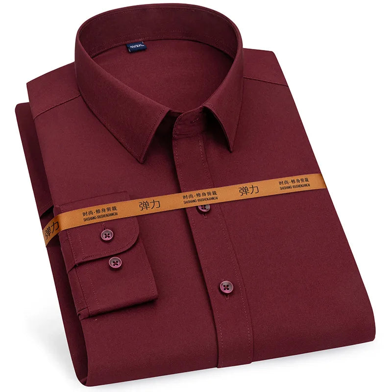 Slim Breathable Dress Shirt Men