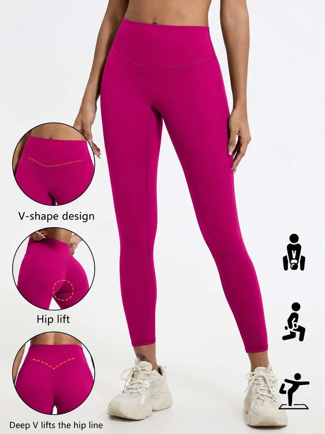 Hearuisavy Summer Super Soft Fabrics High Waist Leggings Gym Yoga Pants Running Workout Tights Push Up Sports Leggings Women