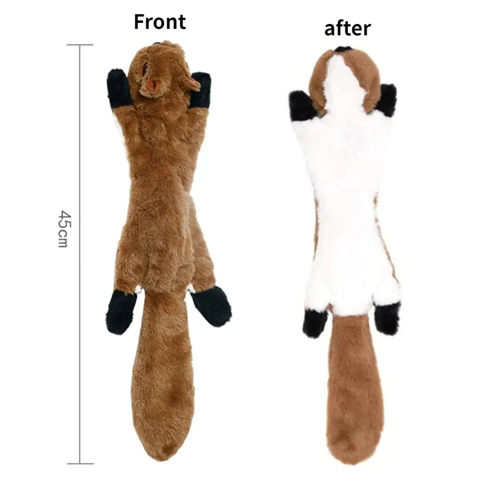 Stuffingless Crinkle Squeaker Dog Toy