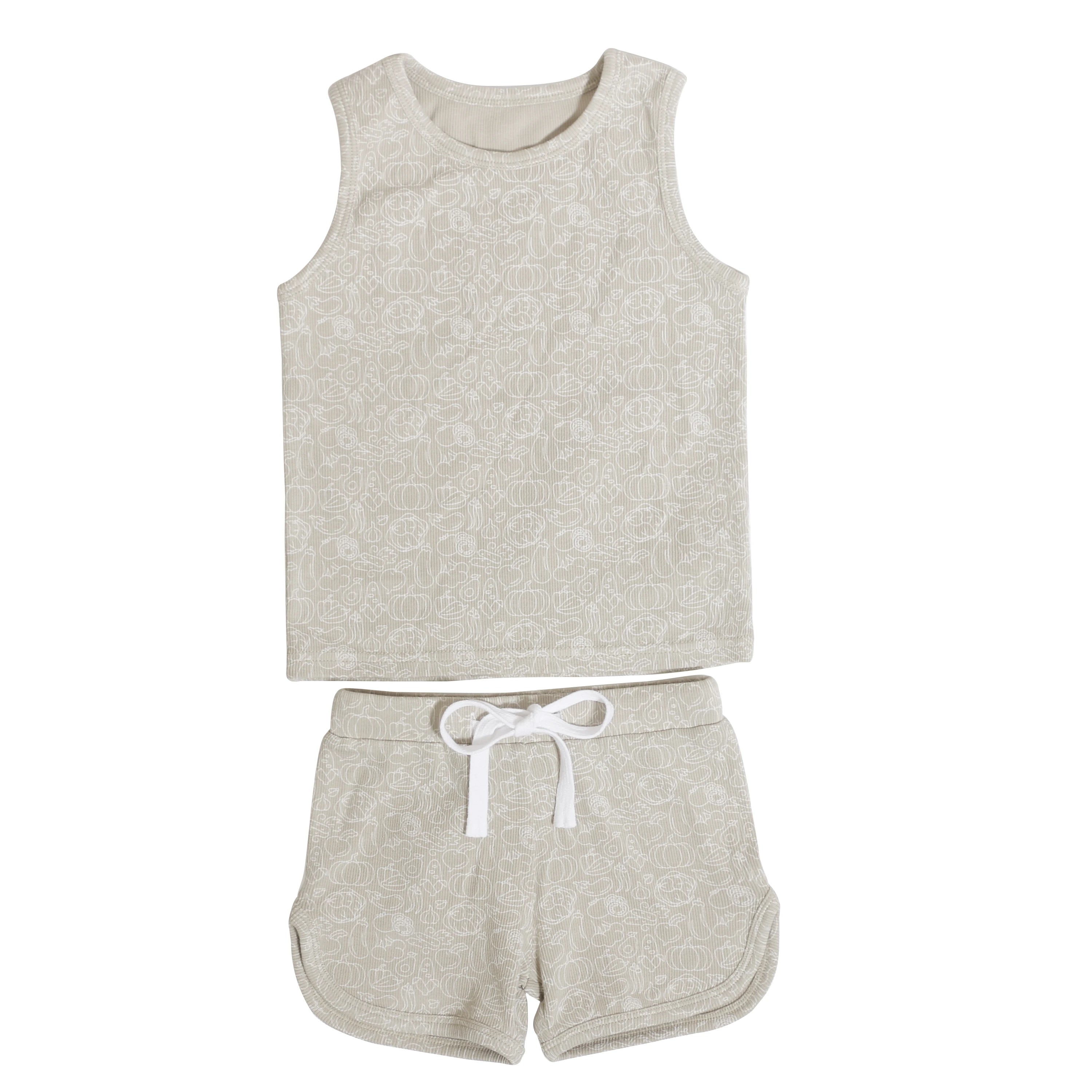 Ribbed Summer Kids Casual Set