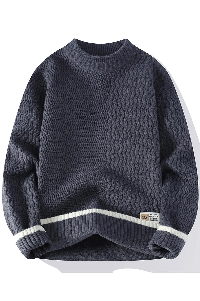 Men Casual Comfortable Warm Sweaters men round neck  Solid knitwear Men's High-Quality Fashion Trend Sweater 2025 Autumn/Winter