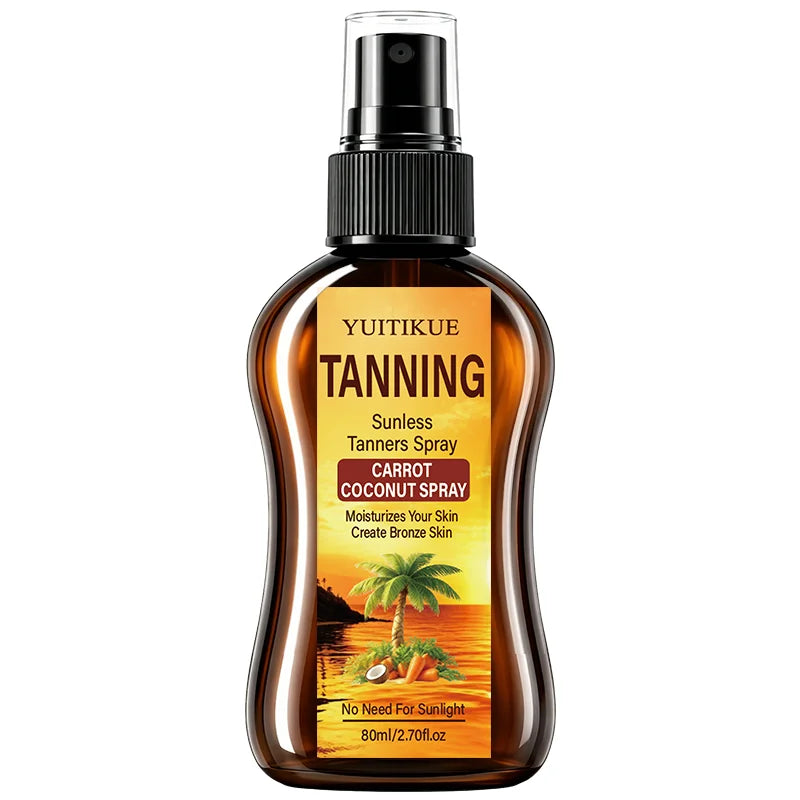 Portable Hydrating Self Tanning Mist Lightweight Fast Absorb Body Spray Create Soft Bronze Complexion For All Skin Tones