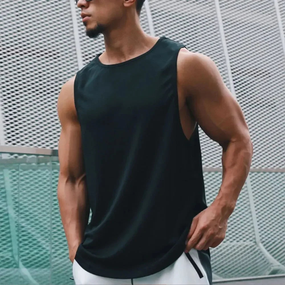 Men's Summer Tank Top Fitness Training Gym Tank Men Quick-drying Mesh Breathable Basketball Vest Fashion Sleeveless Shirt Men