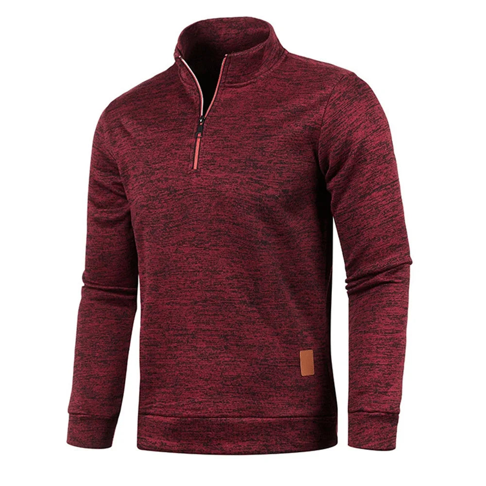 Modern Half Zip Knit Sweatshirt