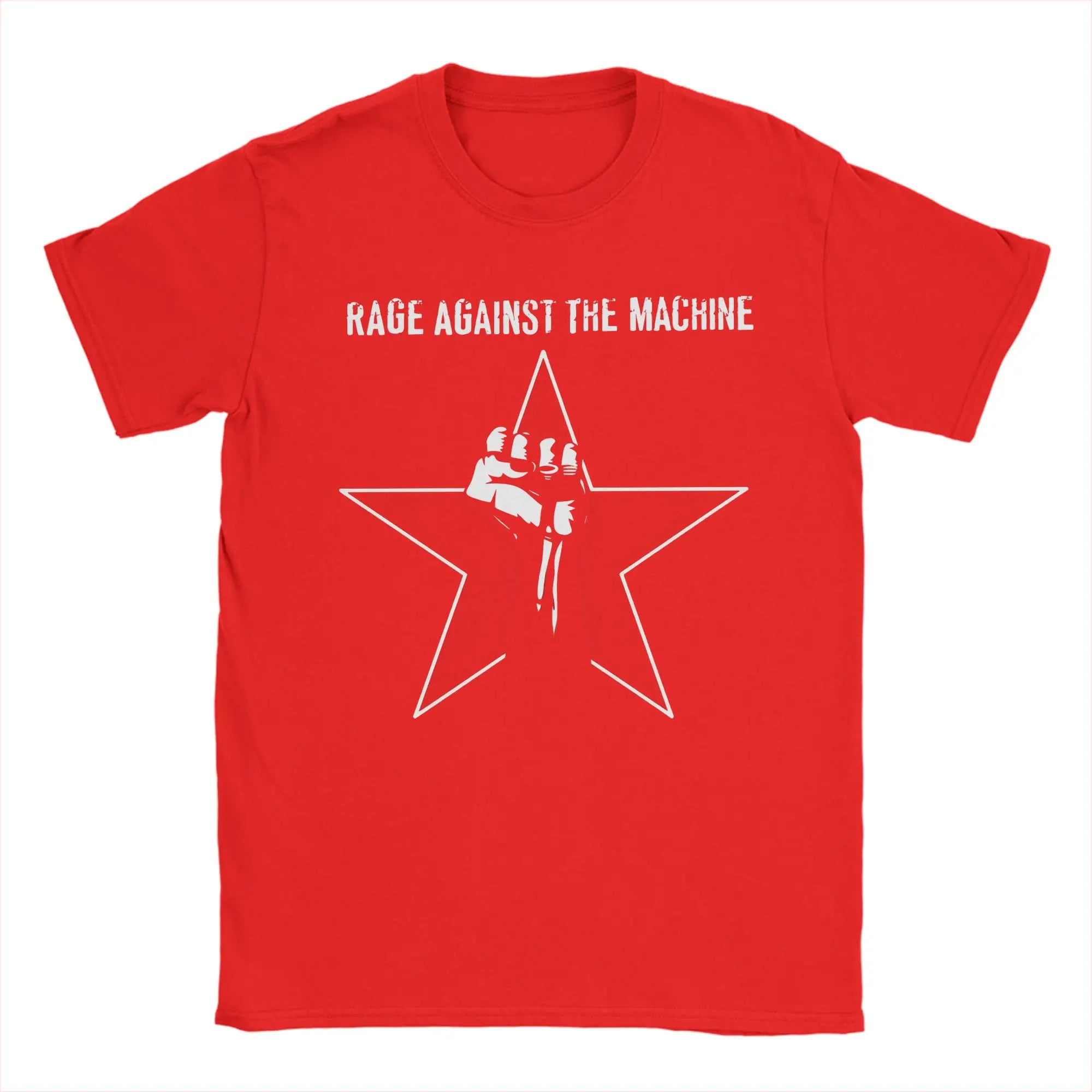 Rage Against the Machine T Shirts for Men 100% Cotton Unique T-Shirt Round Neck  Tee Shirt Short Sleeve Clothes Big Size