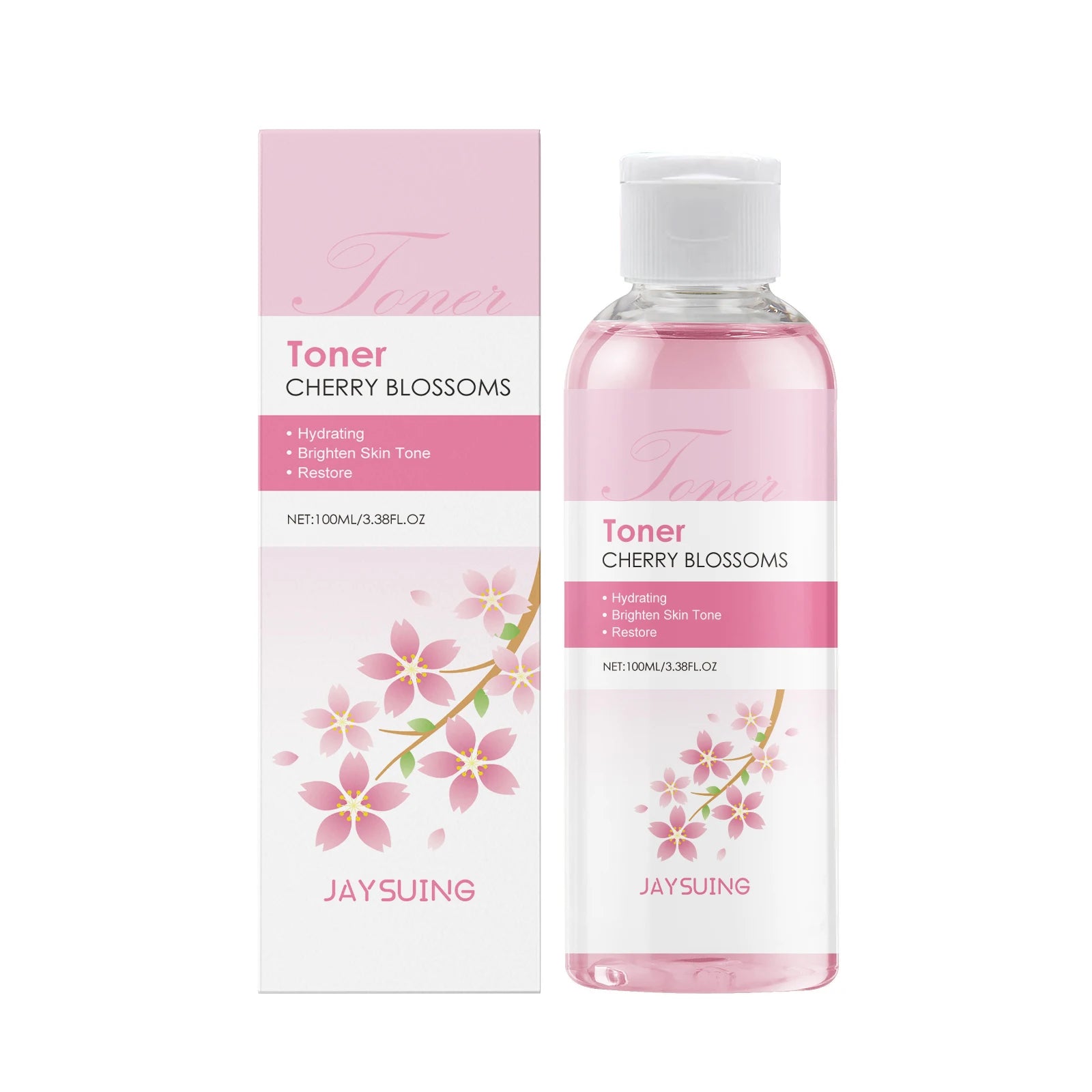 Sakura Skincare Set Moisturizer Face Cream Serum Toner Facial Cleanser Eye Cream Anti-Wrinkle Brighten Face Care Kit for Women
