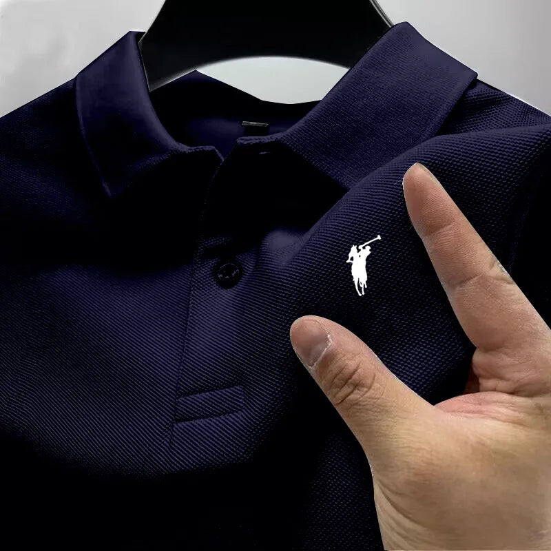 Golf Polo Shirt Men's Business Polo Collar Half Sleeved Top New Summer Casual Short Sleeved T-shirt for Men An
