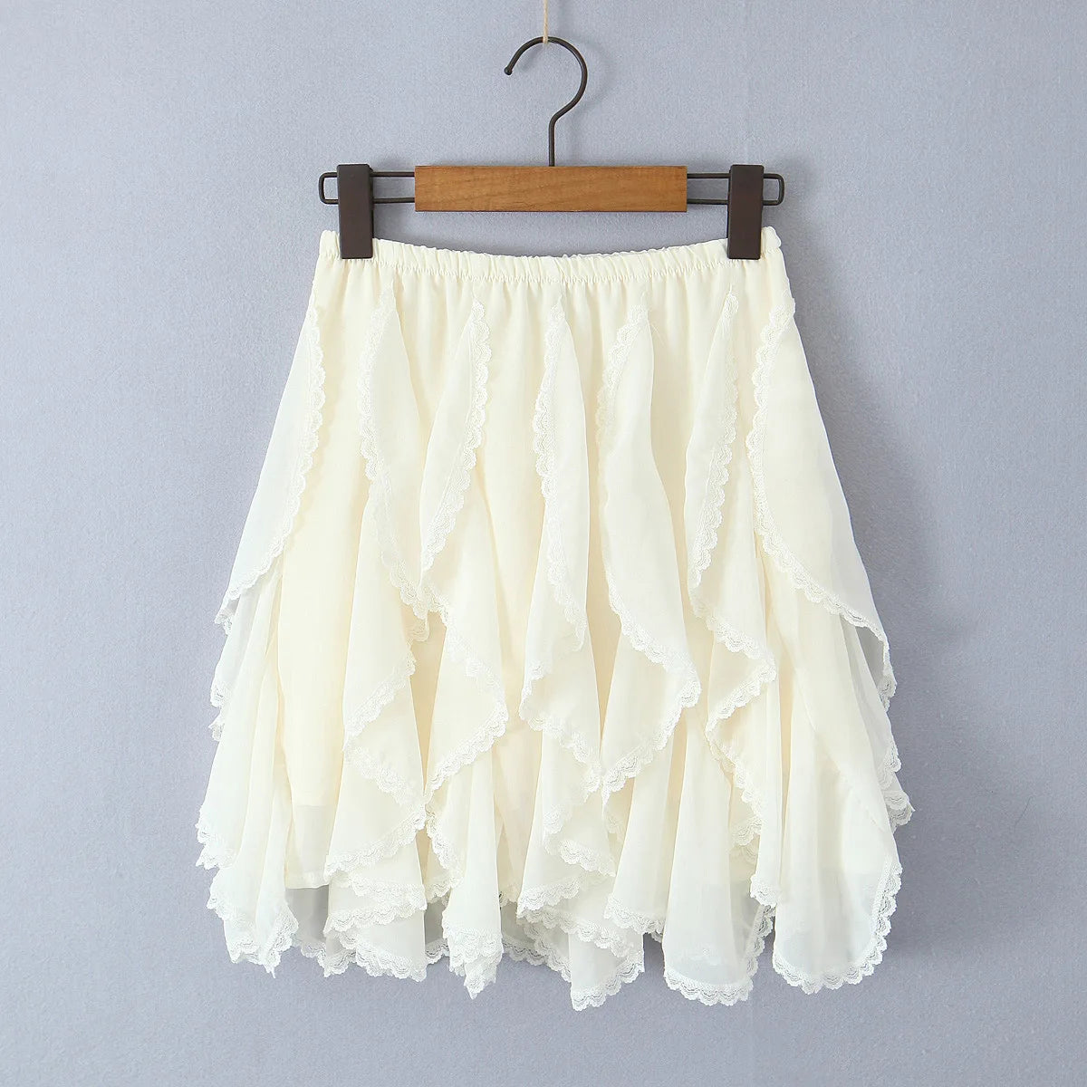 Summer Clothes Pleated Skirts Women Mini Skirts Luxury Designer Ruffle Skirts Elegant Japanese Y2k Black Lace Skirts Lace Trim