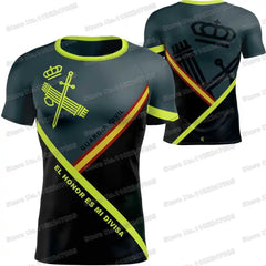 2025 Spanish Civil Guard T Shirt Men Outdoor Shirts Spain Military Clothing Training Tops Downhill MTB Jersey Running Sportswear