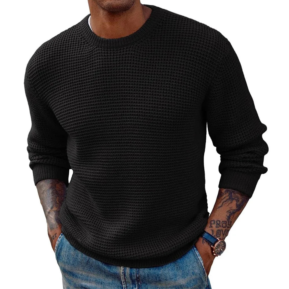 Men’s O-Neck Knit Pullover Sweater